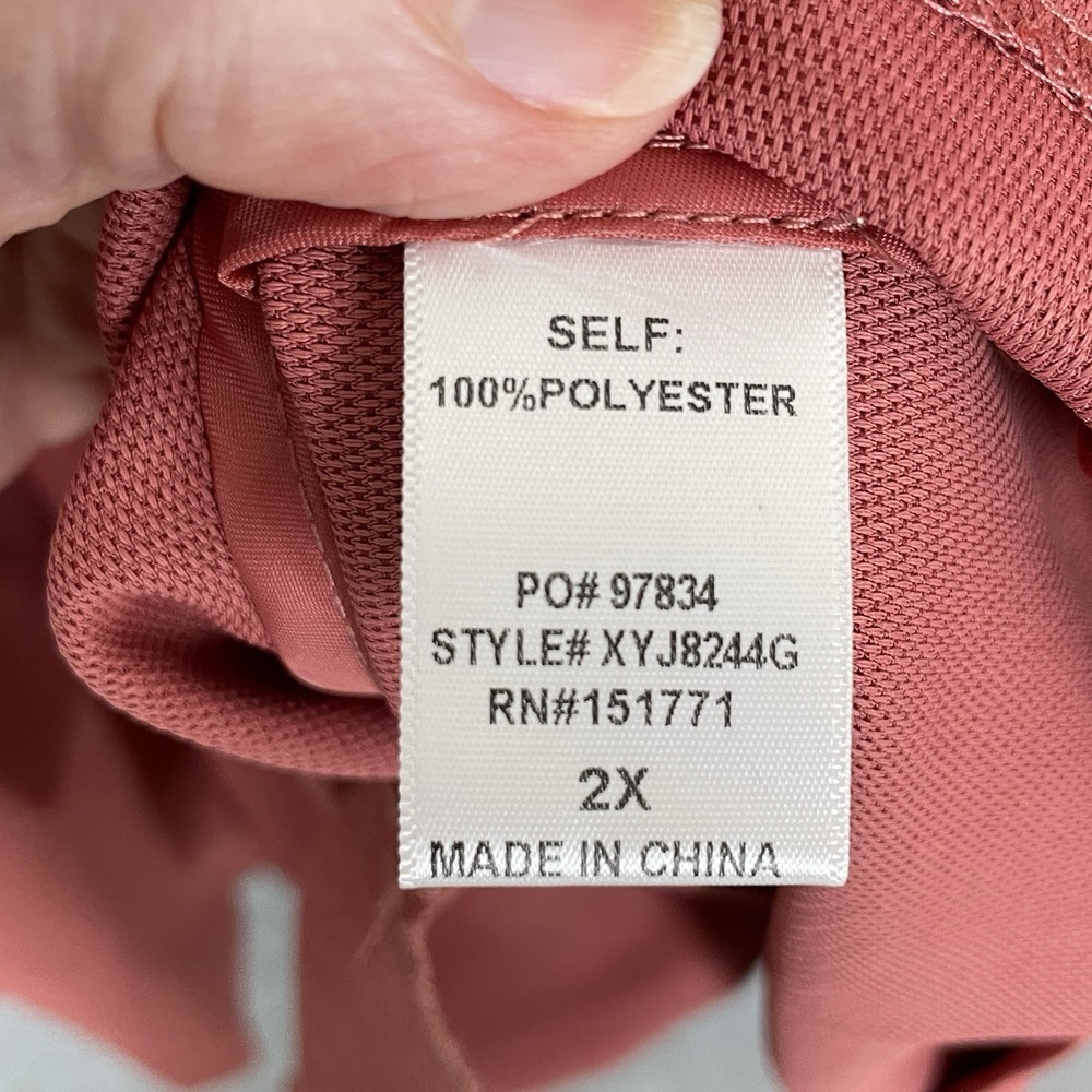 Gilli Womens Dusty‎ Rose Double Breasted Blazer 2X Career Oversized Minimalist - Picture 5 of 7
